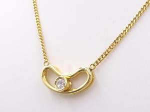 K18 ダイヤ 0.22ct ネックレス 8.5g